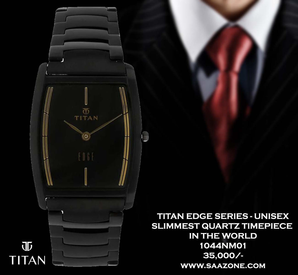 Titan Edge Series Unisex 1044NM01- Slimmest Quartz Timepiece in the World