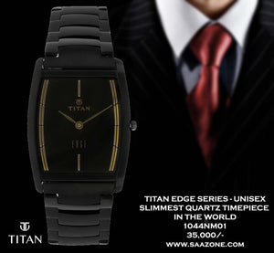 Titan Edge Series Unisex 1044NM01- Slimmest Quartz Timepiece in the World