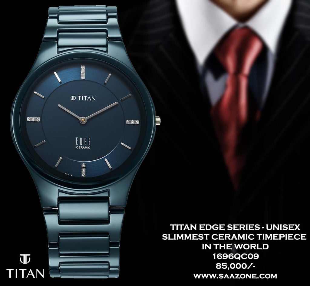 Titan Edge Ceramic Series Unisex 1696QC09  - Slimmest Ceramic Quartz Timepiece in the World