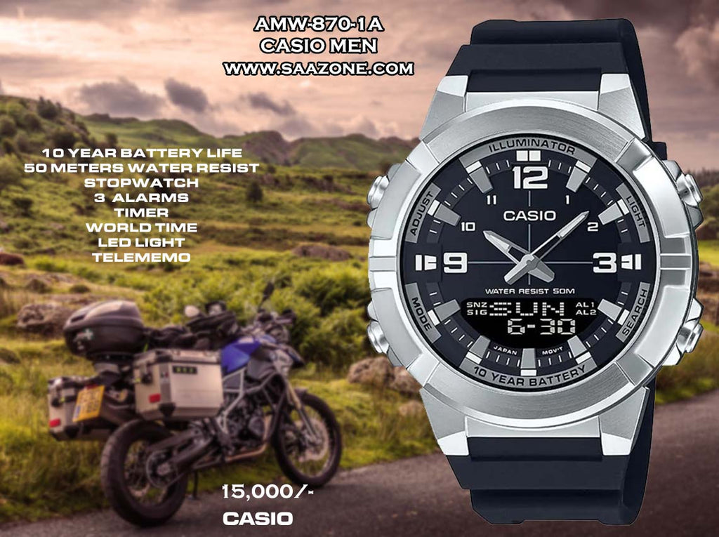 Casio Digital/Analogue Timepiece for Men AMW-870-1A