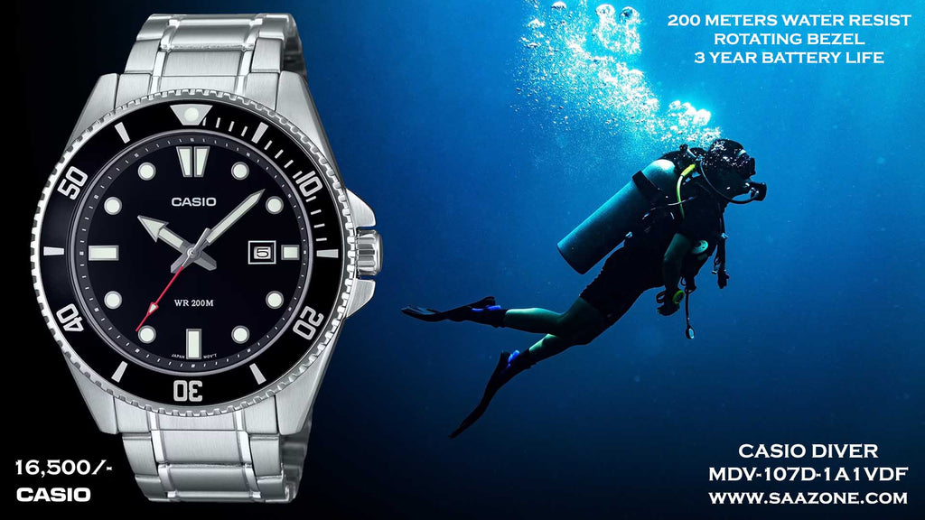 Casio Divers Timepiece for Men MDV-107D-1A1VDF