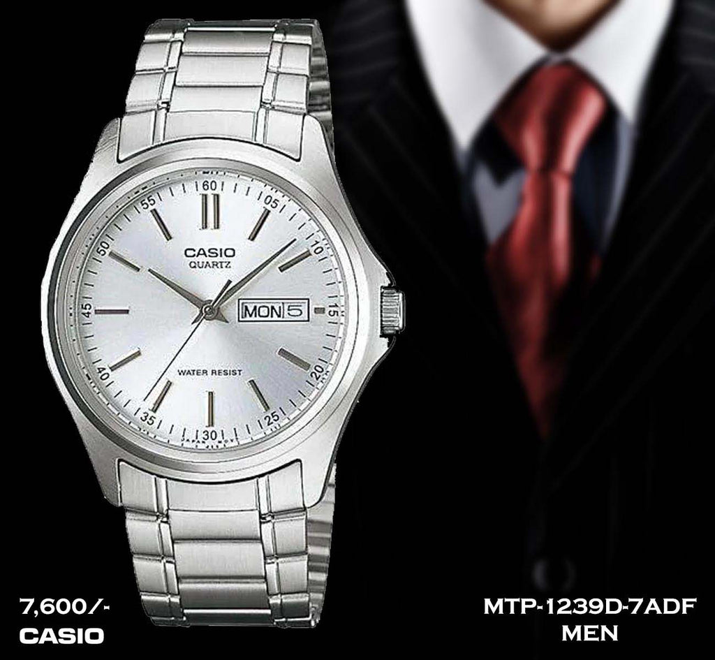 Casio Exclusive Stainless Steel for Men MTP-1239D-7A