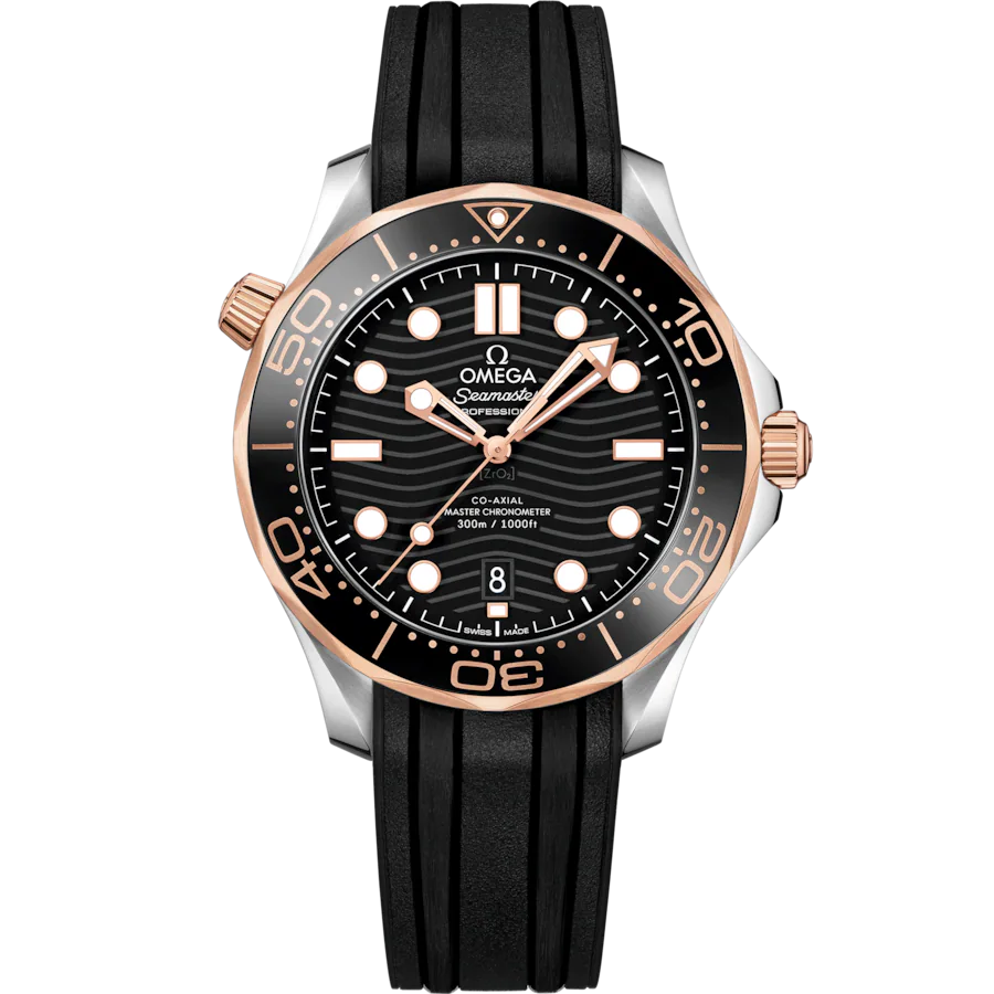 Seamaster
Diver 300M
42 mm, steel ‑ Sedna™ gold on rubber strap  210.22.42.20.01.002 Slightly Used