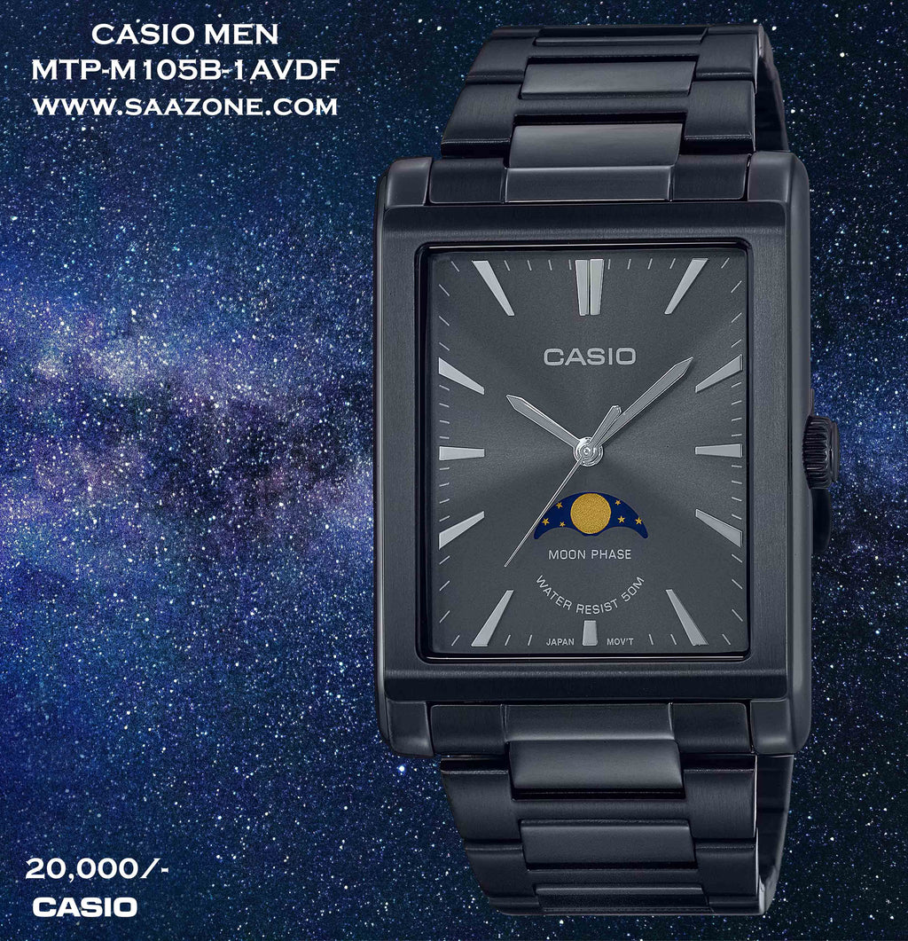 Casio Men Exclusive Moonphase Series MTP-M105B-1A