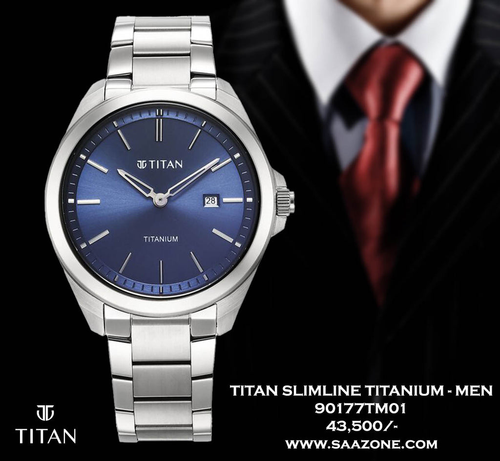 Titan Slimline Titanium for Men 90177TM01
