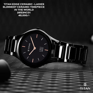 Titan Edge Ceramic Series for Ladies - 2653NC01 - Slimmest Ceramic Timepiece in the World
