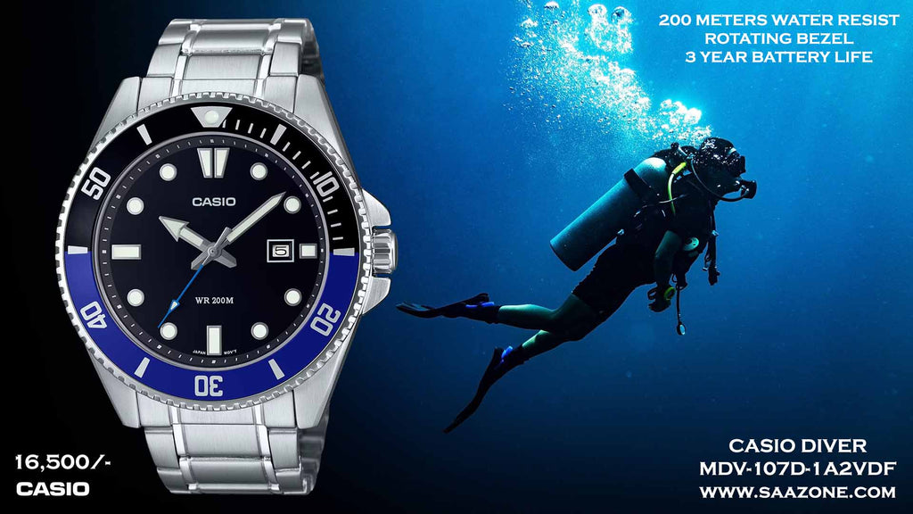 Casio Divers Timepiece for Men MDV-107D-1A2VDF