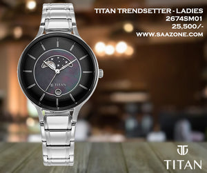 Titan Trendsetter Black Dial for Ladies 2674SM01